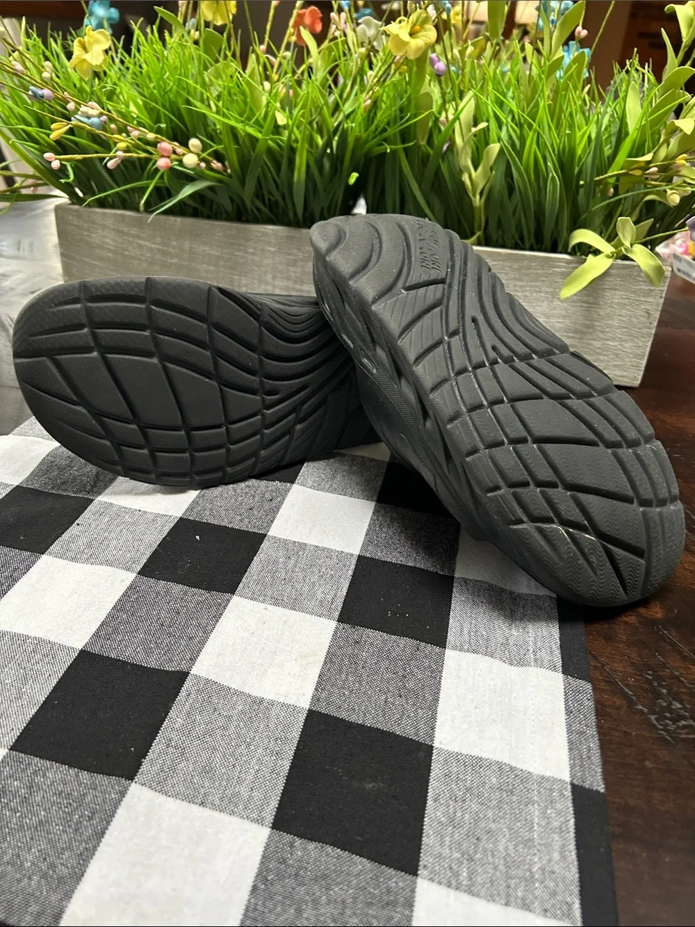 Hoka One One Black Slide Sandals